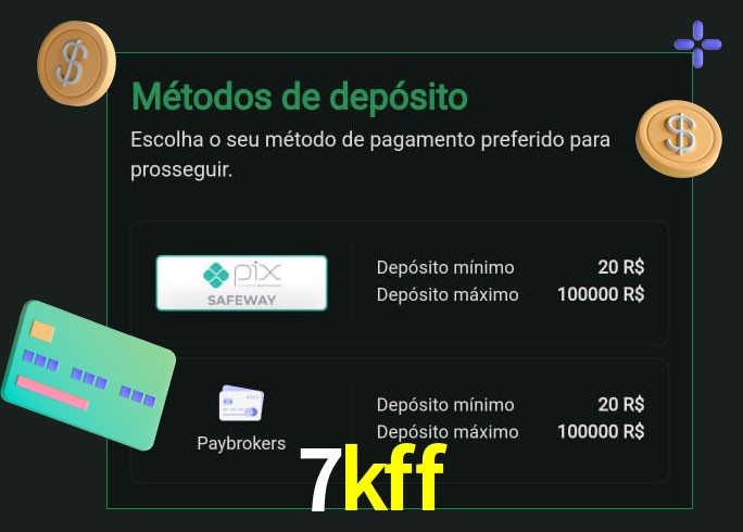 O cassino 7kff oferece uma grande variedade de métodos de pagamento